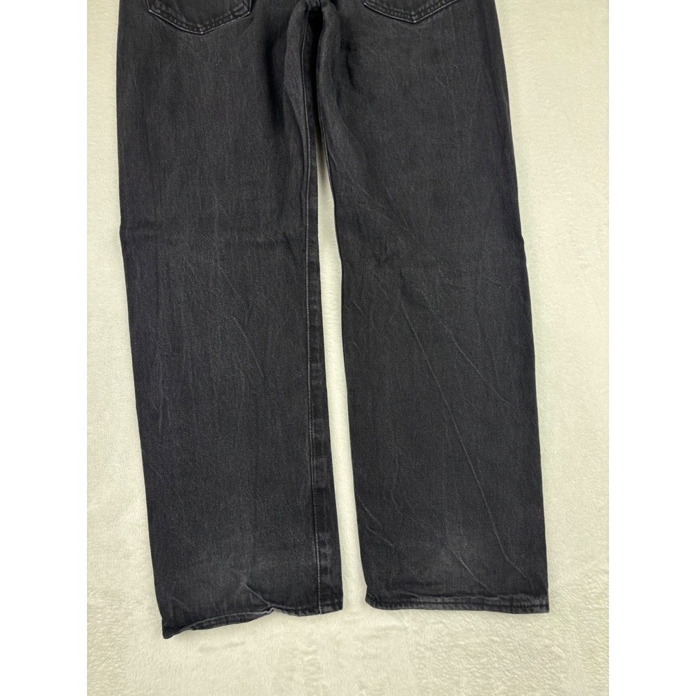 Levis 501 Mens 36x32 Jeans Fuzzy Black Faded Straight Denim Jeans Grungy Wash - Picture 7 of 9